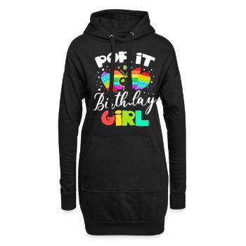 Pop It 9 Birthday Girl Fidget Toy Fan Pop - Sweat-shirt à capuche long Femme - noir - Devant