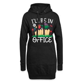 Ich Werde In Meinem Büro Für Einen Lustigen - Hoodie-Kleid - Schwarz - Vorne