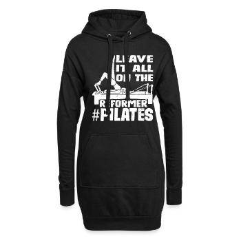 Leave It All On The Reformer #Pilates 5 - Hoodie-Kleid - Schwarz - Vorne