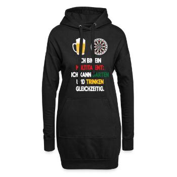 Dart Multitalent Darten Trinken Gleichzeitig - Hoodie-Kleid - Schwarz - Vorne