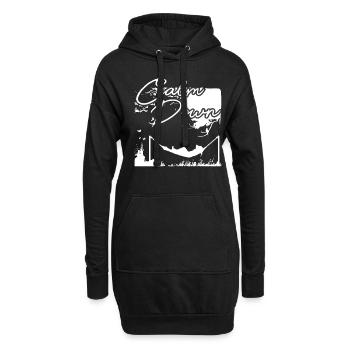 Entspannung und Relax. Just Calm Down - Hoodie-Kleid - Schwarz - Vorne