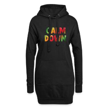 Relaxation and relaxation. Just Calm Down - Hoodie Dress - black - Front