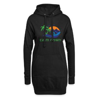 Détente et détente. Calme-toi - Sweat-shirt à capuche long Femme - noir - Devant