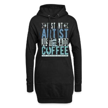 Dicton de café Buchalter - Sweat-shirt à capuche long Femme - noir - Devant