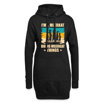 Je suis un suricate qui - Sweat-shirt à capuche long Femme - noir - Devant