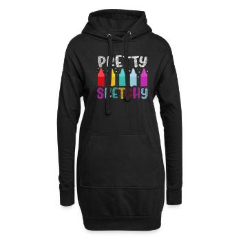 Holen Sie Sich Ihren Crayon Color Artist Coloring - Hoodie-Kleid - Schwarz - Vorne