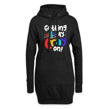 Meinen Cray Auf Crayon Color Artist Art Teacher - Hoodie-Kleid - Schwarz - Vorne