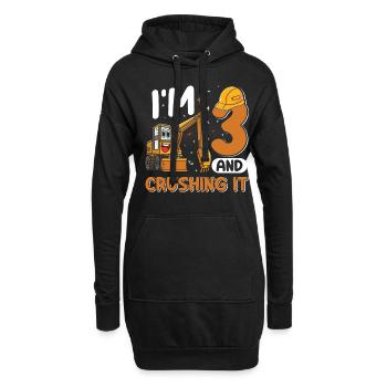 lustiges Silikon Tits Silicon Valley Brüste Boobs - Hoodie-Kleid - Schwarz - Vorne