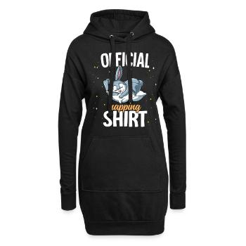 Sleeping Rabbit Officiel Napping - Sweat-shirt à capuche long Femme - noir - Devant