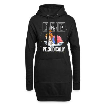 Fille endormie Je fais une sieste périodiquement - Sweat-shirt à capuche long Femme - noir - Devant