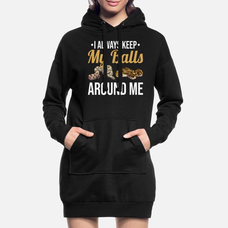 Lustige Kugelpython Schlange Hoodie-Kleid