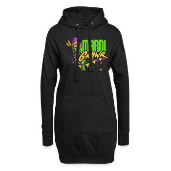 Mardi Grawr Mardi Gras Shenanigan Beans - Sweat-shirt à capuche long Femme - noir - Devant