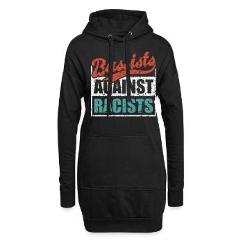 Bassistes contre racistes Bassistes contre droite - Sweat-shirt à capuche long Femme - noir - Devant