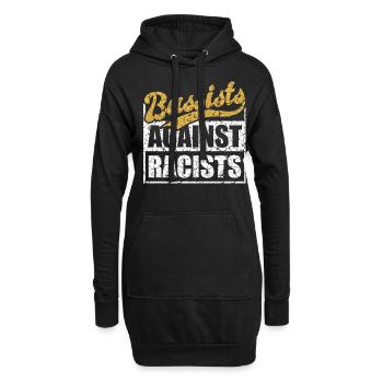 Bassistes contre racistes Bassistes contre droite - Sweat-shirt à capuche long Femme - noir - Devant
