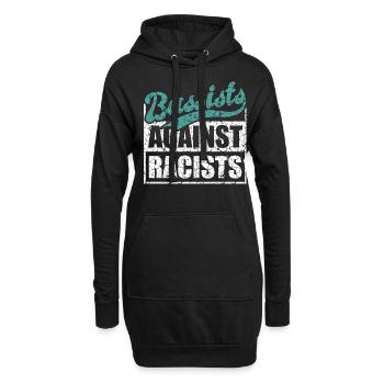 Bassistes contre racistes Bassistes contre droite - Sweat-shirt à capuche long Femme - noir - Devant