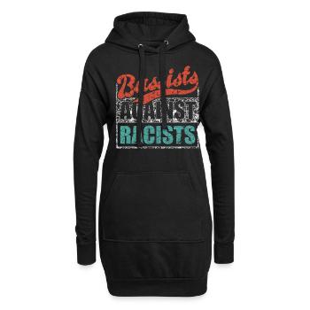 Bassistes contre racistes Bassistes contre droite - Sweat-shirt à capuche long Femme - noir - Devant