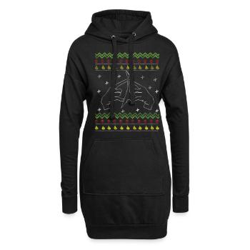 Ugly Noël Amour Metal Musique Heavy Rock - Sweat-shirt à capuche long Femme - noir - Devant