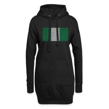 Drapeau du Nigeria - Sweat-shirt à capuche long Femme - noir - Devant