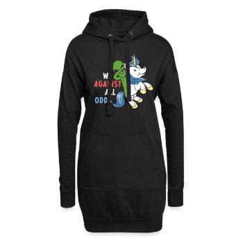 Rainbow Animal Fairy Unicorn Lovers Alien - Sweat-shirt à capuche long Femme - noir - Devant