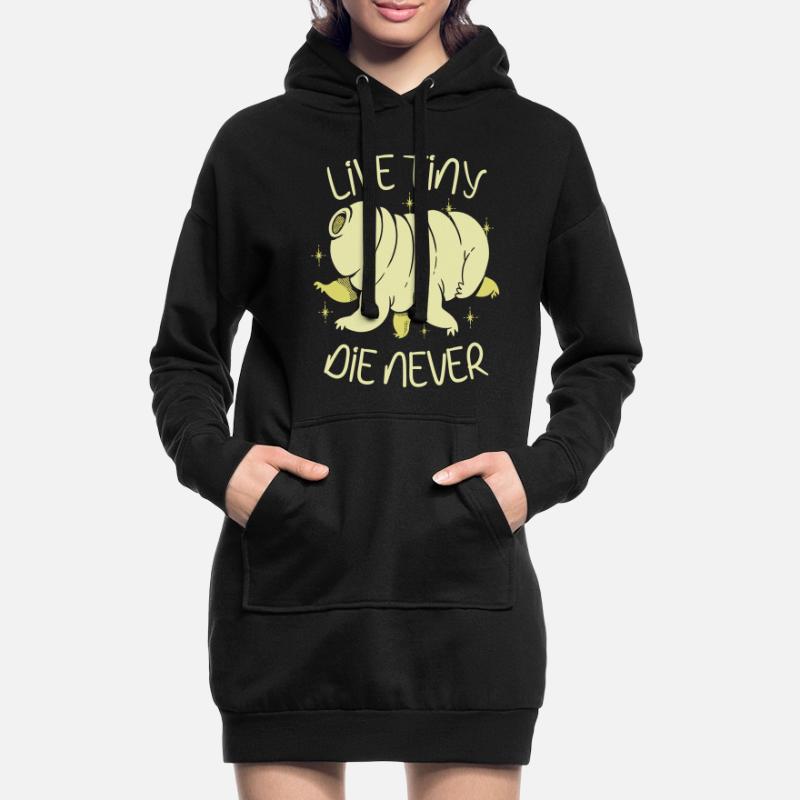 Live Tiny Die Never Science Lover Bärtierchen Hoodie-Kleid