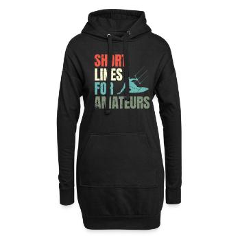 Lignes courtes pour amateurs Kitesurf Kitesurf - Sweat-shirt à capuche long Femme - noir - Devant