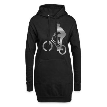 BMX - Hoodie-Kleid - Schwarz - Vorne