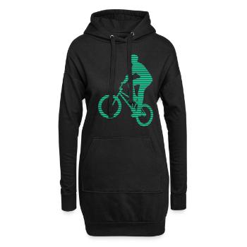 BMX - Hoodie-Kleid - Schwarz - Vorne