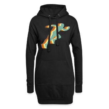 Course à pied Retro Racing Coureurs - Sweat-shirt à capuche long Femme - noir - Devant