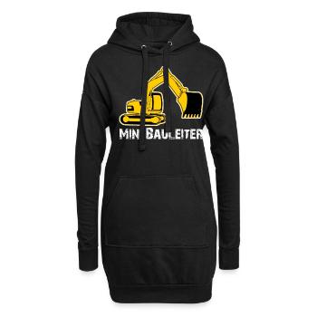 Bagger Bauleiter Baggerfahrer Baustelle - Hoodie-Kleid - Schwarz - Vorne