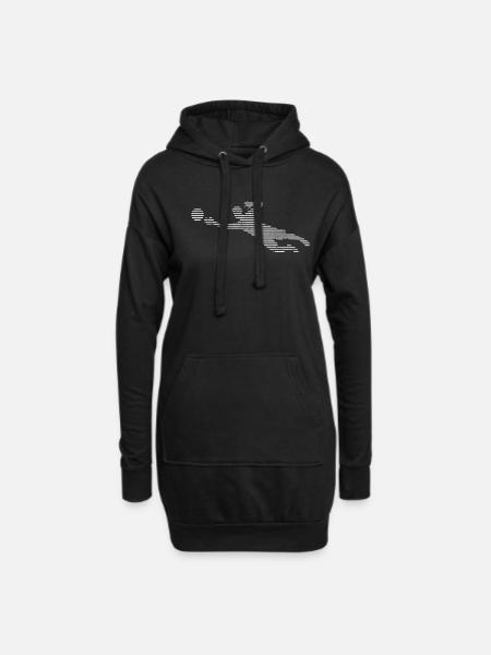Torwart - Hoodie-Kleid - Schwarz
