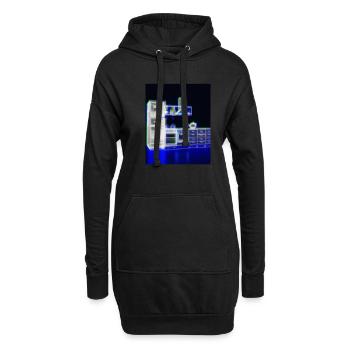 Cuisine Rétro Vintage Blueprint Cook Cooking Cook - Sweat-shirt à capuche long Femme - noir - Devant
