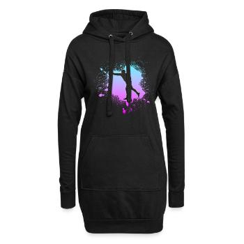 Boxen - Hoodie-Kleid - Schwarz - Vorne