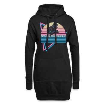 Technologue en chirurgie Rétro - Sweat-shirt à capuche long Femme - noir - Devant