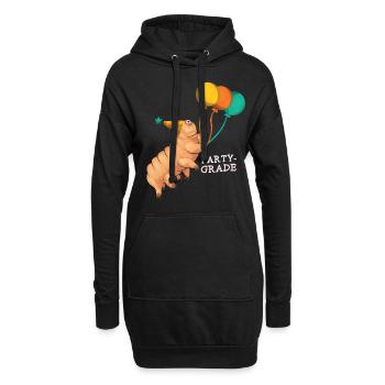Amateurs de science du porcelet mousse de qualité fête - Sweat-shirt à capuche long Femme - noir - Devant