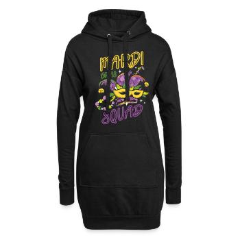 Mardi Gras Squad Festival Maskerade Shenanigan - Hoodie-Kleid - Schwarz - Vorne