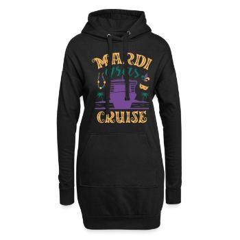 Mascarade de croisière Mardi Gras Shenanigan - Sweat-shirt à capuche long Femme - noir - Devant