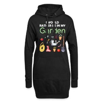 Jardin drôle Dicton Hobby Gardener Idée cadeau - Sweat-shirt à capuche long Femme - noir - Devant