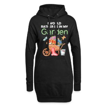 Jardin drôle Dicton Hobby Gardener Idée cadeau - Sweat-shirt à capuche long Femme - noir - Devant