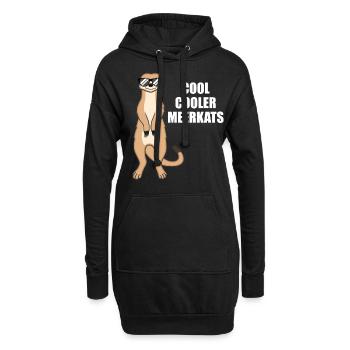 Suricate cool drôle de dicton cadeau - Sweat-shirt à capuche long Femme - noir - Devant