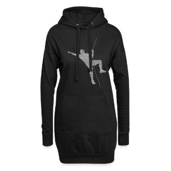 Grimper - Sweat-shirt à capuche long Femme - noir - Devant