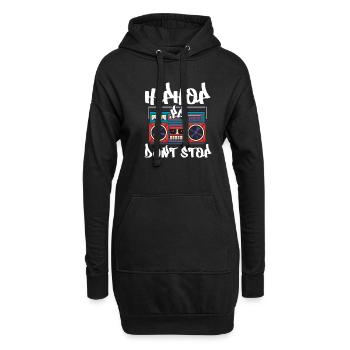 Hip Hop Rap Musik Rapper Hiphop Geschenk - Hoodie-Kleid - Schwarz - Vorne