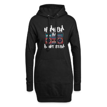 Hip-hop - Sweat-shirt à capuche long Femme - noir - Devant