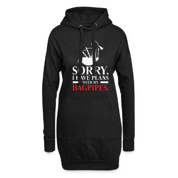 Dudelsackspieler Dudelsackspiel Dudelsack Schotte - Hoodie-Kleid - Schwarz - Vorne