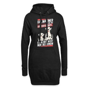 Dalmatiner Hunde Hundebesitzer Geschenk - Hoodie-Kleid - Schwarz - Vorne