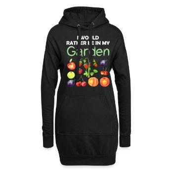 Jardin drôle Dicton Hobby Gardener Idée cadeau - Sweat-shirt à capuche long Femme - noir - Devant
