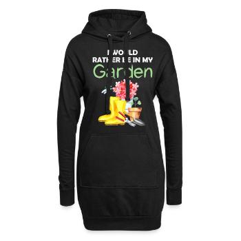 Jardin drôle Dicton Hobby Gardener Idée cadeau - Sweat-shirt à capuche long Femme - noir - Devant