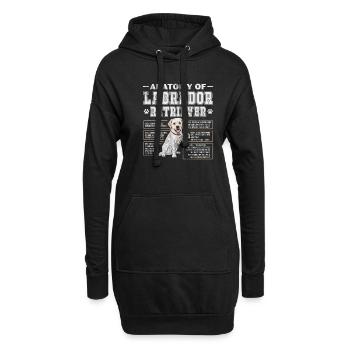 Labrador - Hoodie-Kleid - Schwarz - Vorne