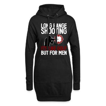 Long Range Shooting, It's Like Golf But For Men 2 - Hoodie-Kleid - Schwarz - Vorne