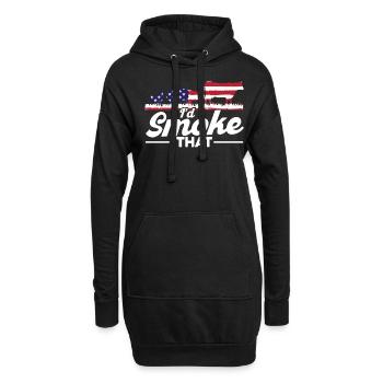 Id Smoke That - Hoodie-Kleid - Schwarz - Vorne
