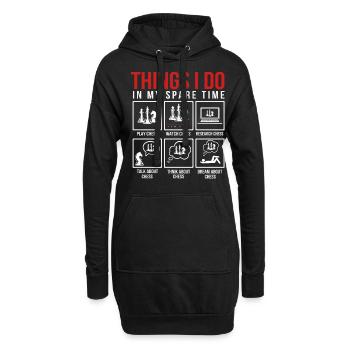 LKW -Fahrer US -Flagge - Hoodie-Kleid - Schwarz - Vorne